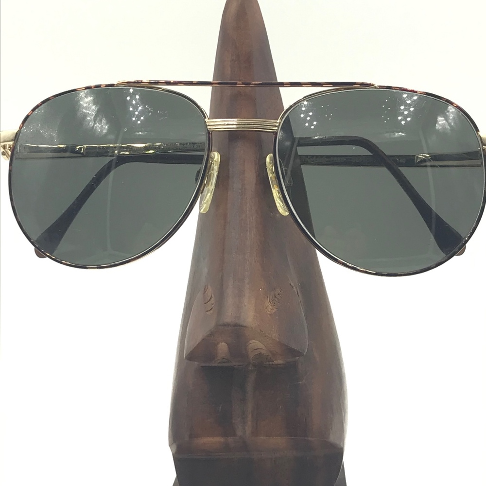 VINTAGE AVIATOR LUXOTTICA GOLD TORTOISE SUNGLASSES